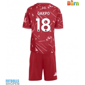 Billiga Liverpool Cody Gakpo #18 Hemmatröja Barn 2026-27 Kortärmad (+ Korta byxor)